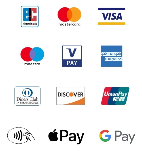Ab sofort akzeptiern wir noch mehr Karten/Handypay!