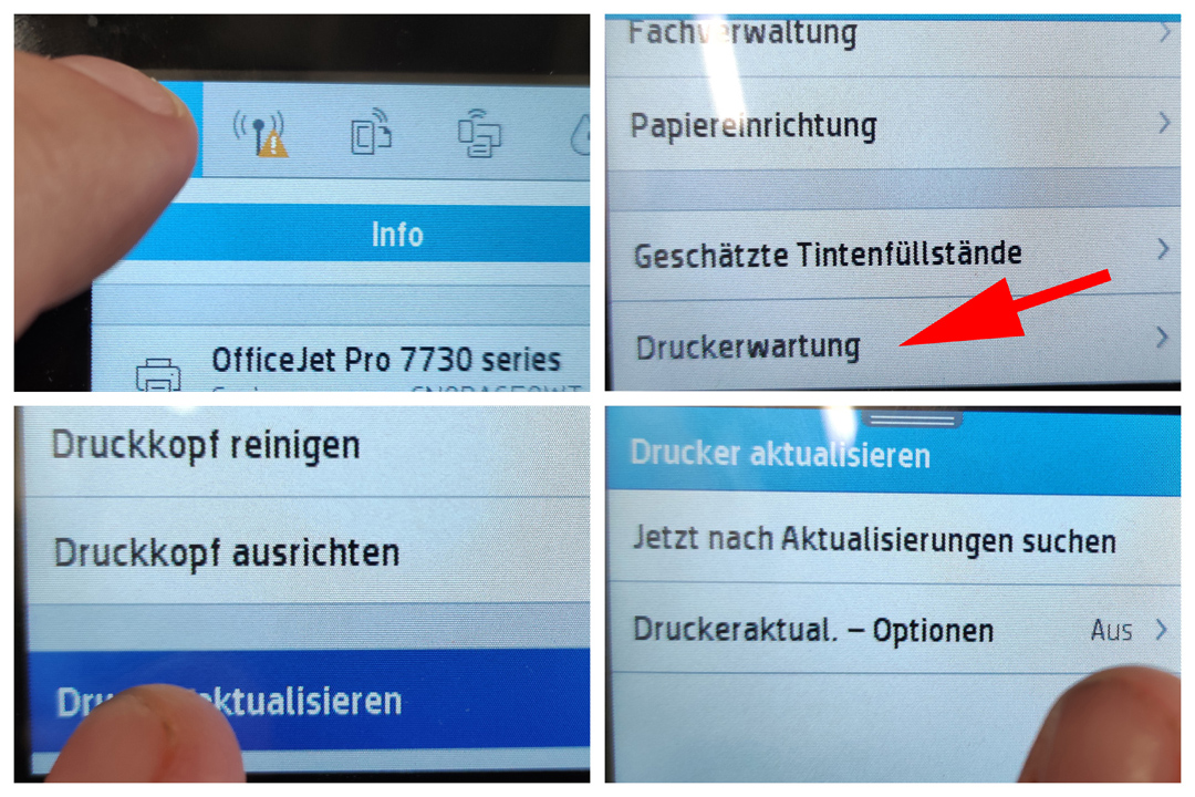 Follow up zu HP Firmwareupdates: Wer verhindern will, daß in Zukunft Firmwareupdates Euren Drucker deaktivieren, sieht in unserem Bild die Anleitung, wie man diese Updates in Zukunft unterbindet.