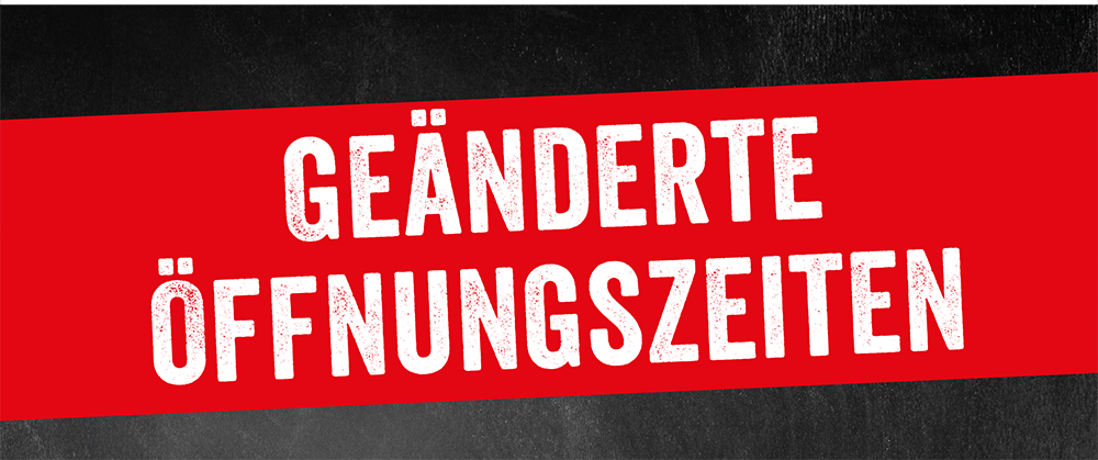Geänderte Öffnungszeiten in der Woche vom 4.
