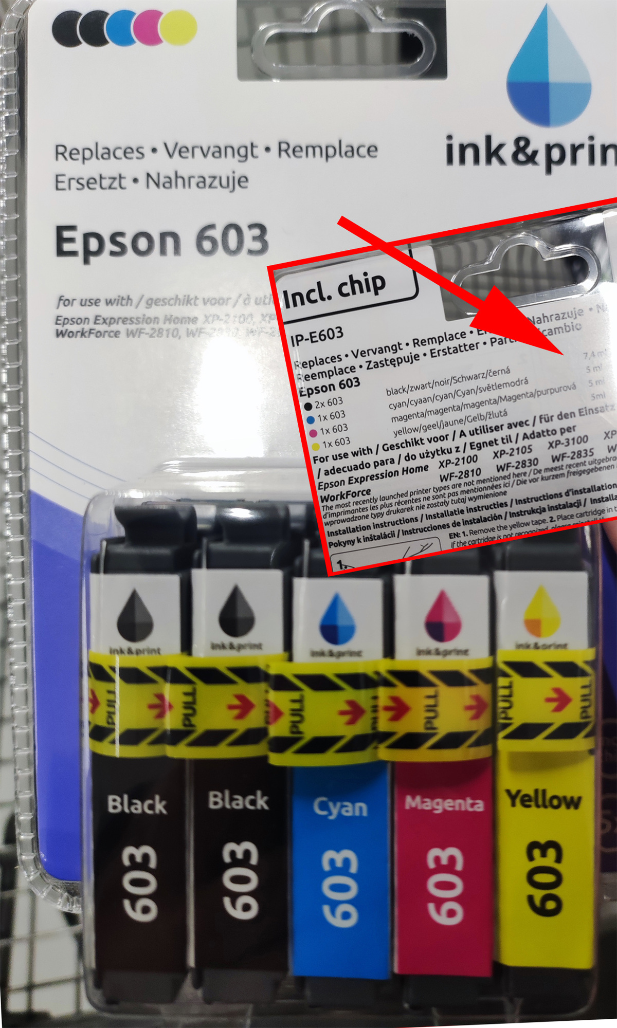 Neulich beim Discounter ,,,, Fünf Tintenpatronen zu einem unschlagbaren Preis!