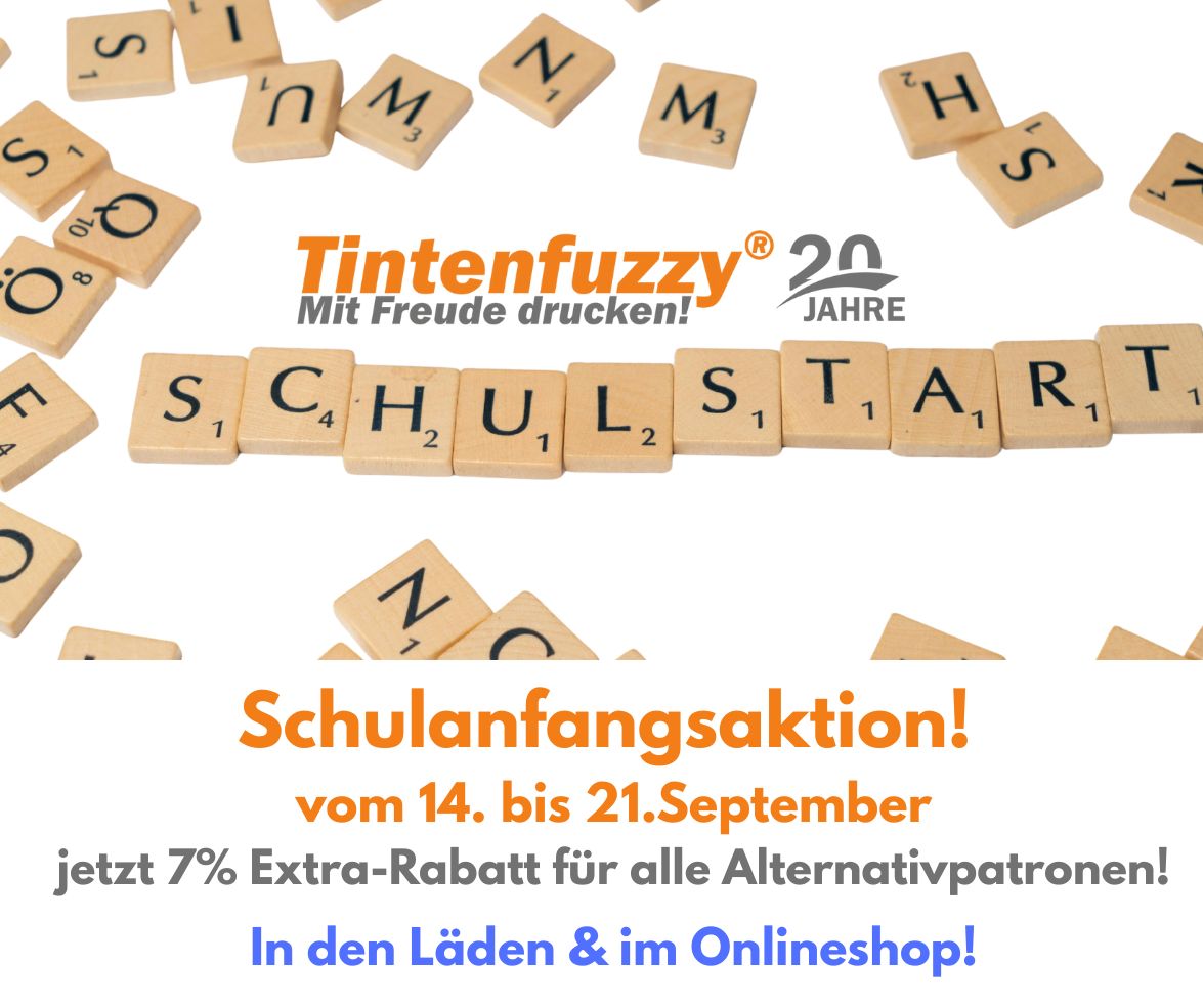 jetzt zum Schulanfang 7% bis 21 September sparen!